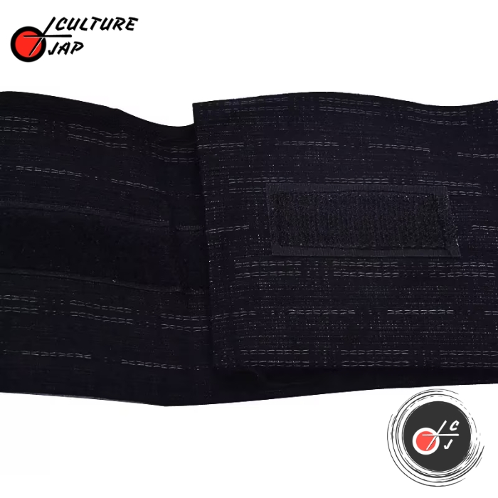 système de fermeture à velcro de ceinture obi yukata noire