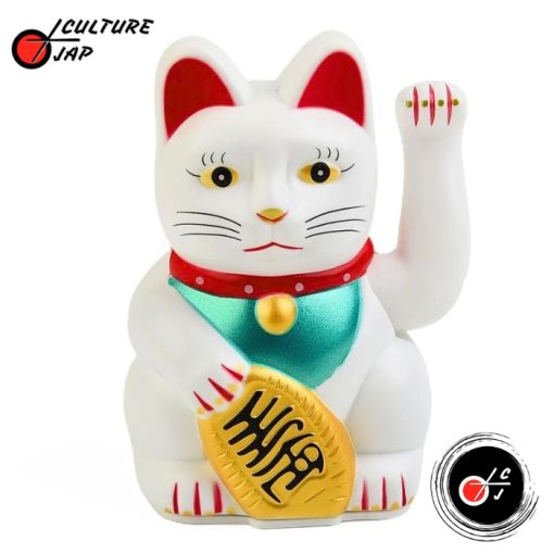 Maneki Neko 25 Cm Blanc - Chat Porte-bonheur Asiatique - Freak Scene